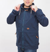 Mens Jack Wolfskin Manitoba II 1303011 Night Blue Zip Up Light Casual Jacket